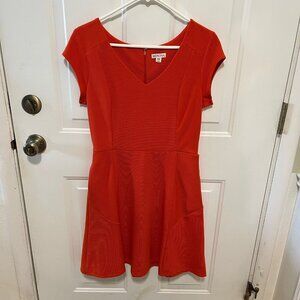 Merona - Short Sleeve V-neck Dress - Womens Medium - Ribbed Knit